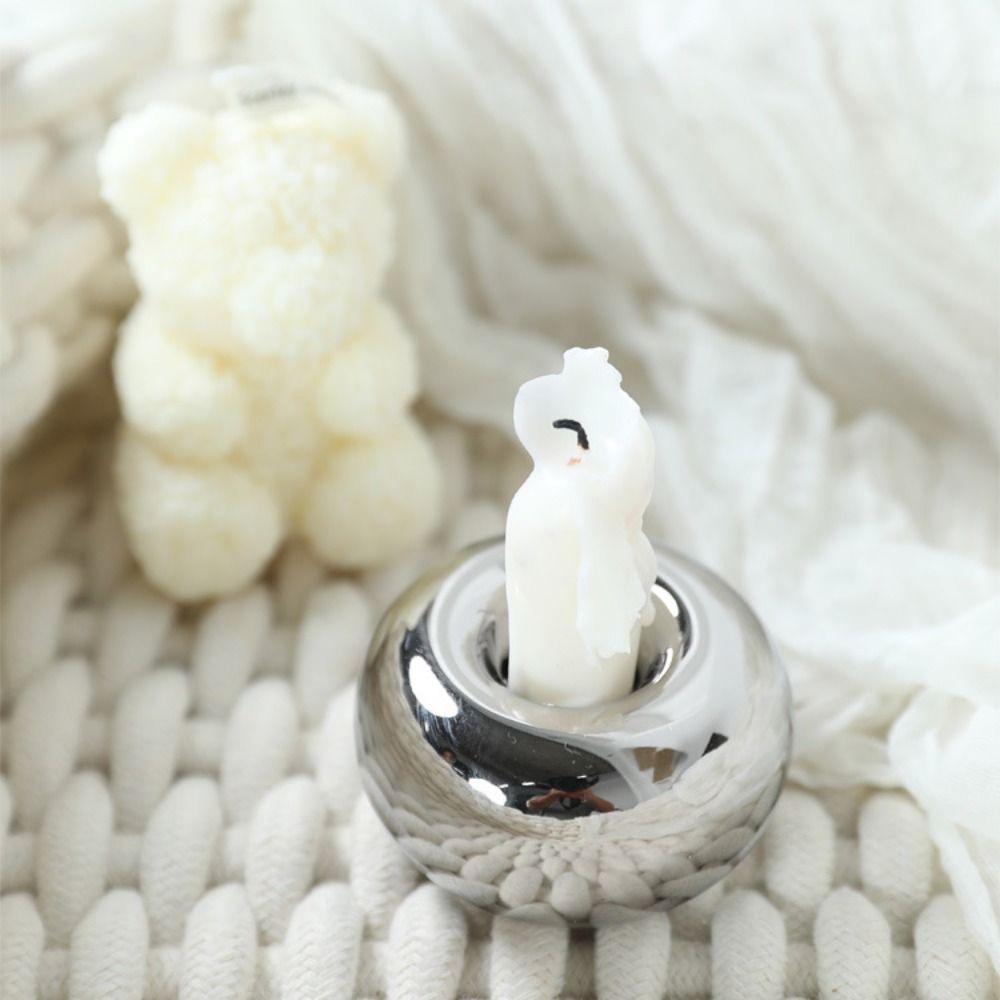 Crafts Ceramic Candle Holder Modern Delicate Candlestick Decorative Art Wax Melt Burner Home