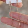 925 Silver Water Drop Tassel Earrings: Elegant, Slimming, Versatile Fashion Jewelry for Women