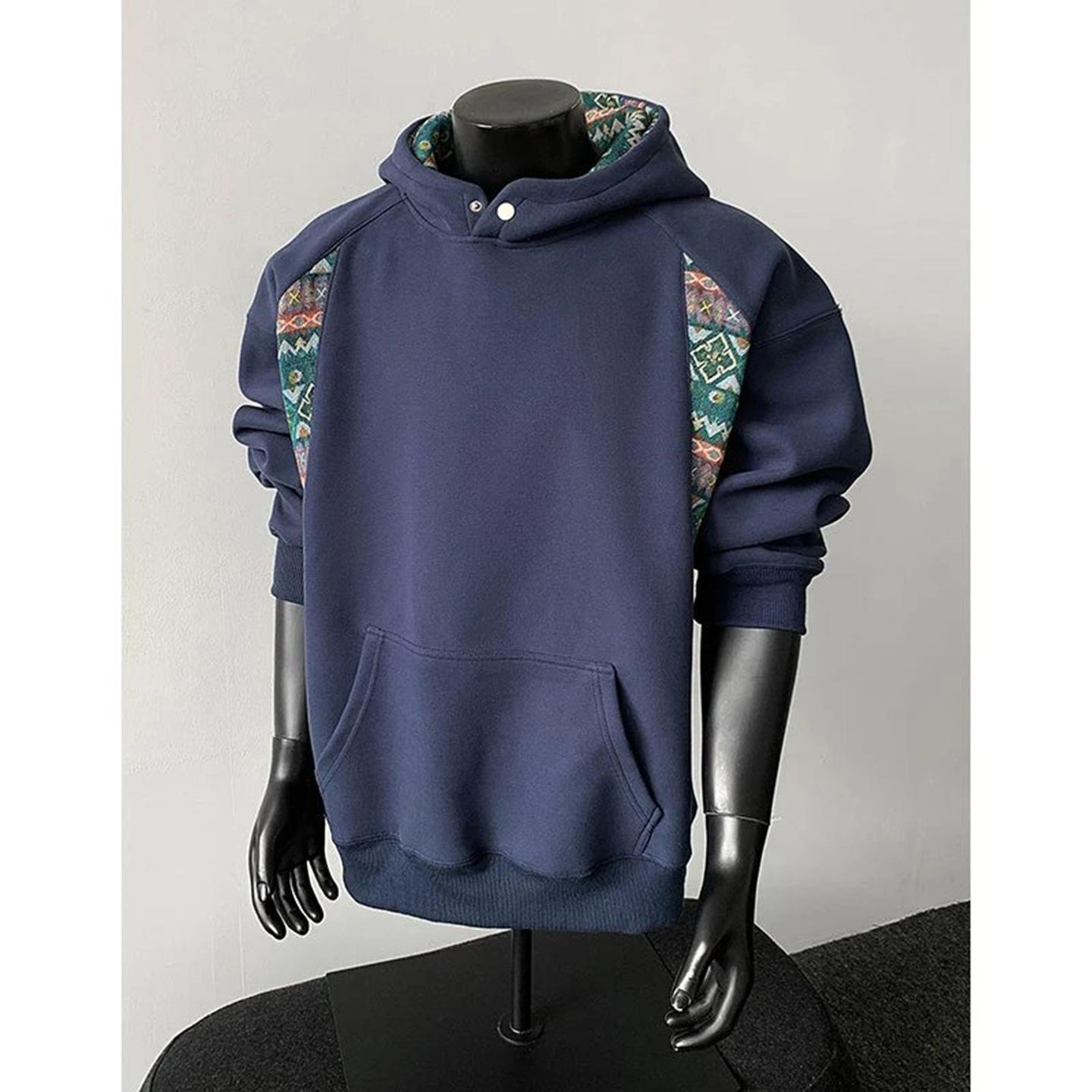 

Свитер Мужской Осень Обновленный Контрастный Дизайн Пальто Худи M