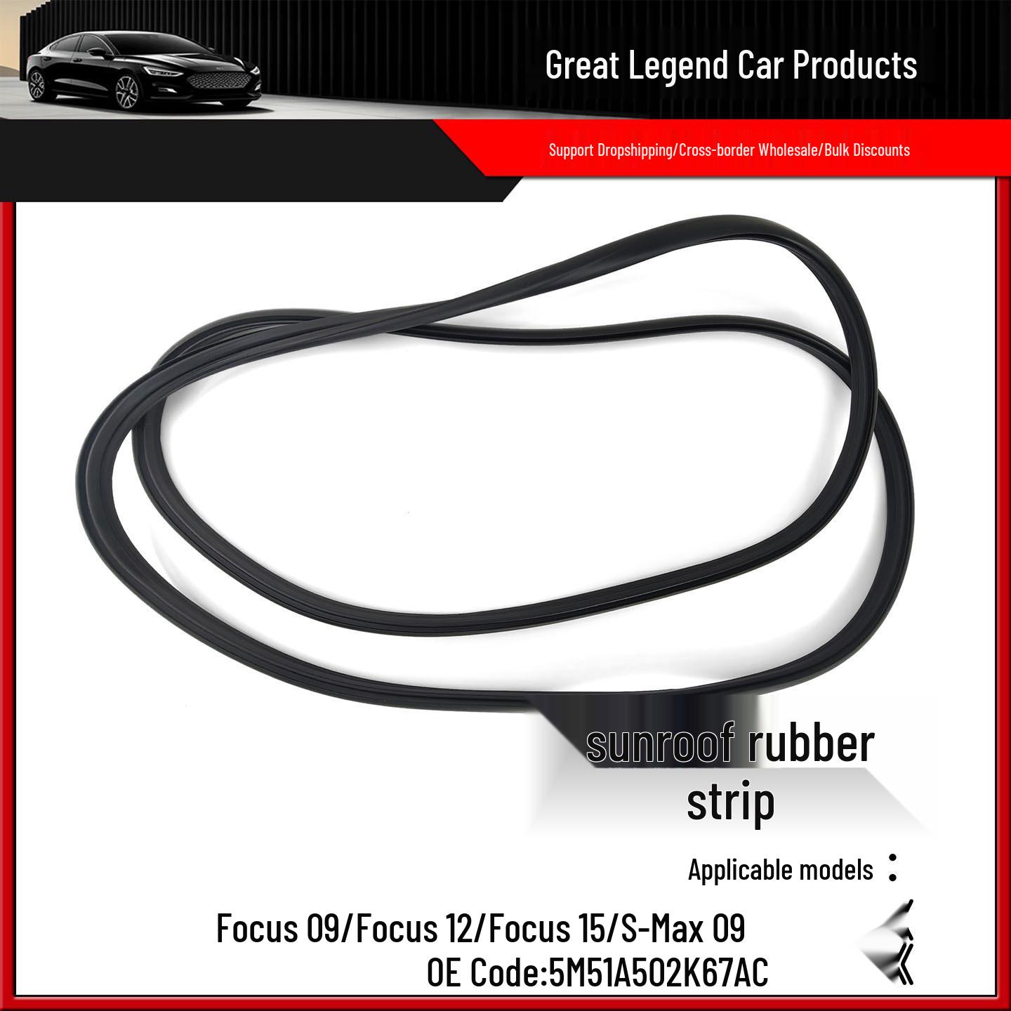 Classic Sunroof Sealing Strip for Focus MK2, New Focus, Mondeo, S-Max (5M51A502K67AA) Rubber Seal Strip