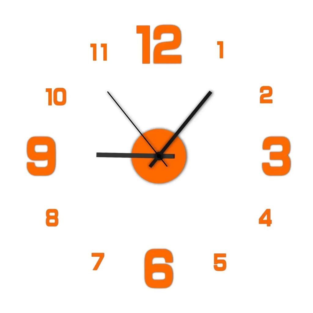 DIY Wall Clock for Home Office 40cm Frameless Modern 3D Wall Clock Mirror Stickers Hotel Room Design School Decoration Decor