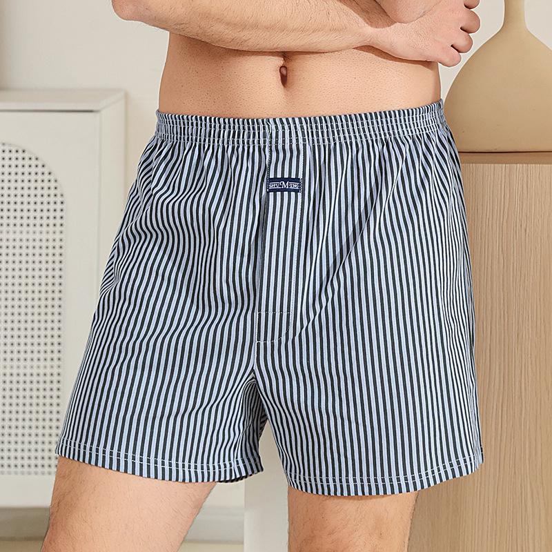 Men's High-Waist Aloe Cotton Boxer Briefs - Large Size Pajama Shorts