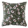 Reversible Pillowcase "Anna / Flora" All Sizes Printed Cotton Gauze the Butterfly Effect - 60x60 - Green
