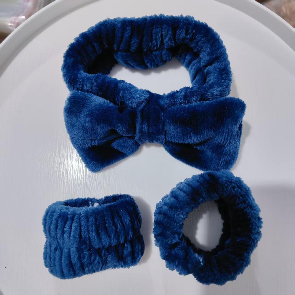 16-Piece Multi-Color Soft Headband and Hair Clip Set with Bowknot Washband and Elastic Hair Ties