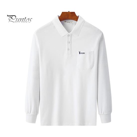 

Осенне-весенняя мужская рубашка с отложным воротником, нагрудным карманом на пуговицах, эластичными манжетами, утолщенным однотонным пуловером, свободным повседневным деловым стилем M белый