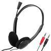 3.5mm Wired Headsets with Mic Operator Headphones Noise Reduction Earphone Adjustable Headband for Operator School Student