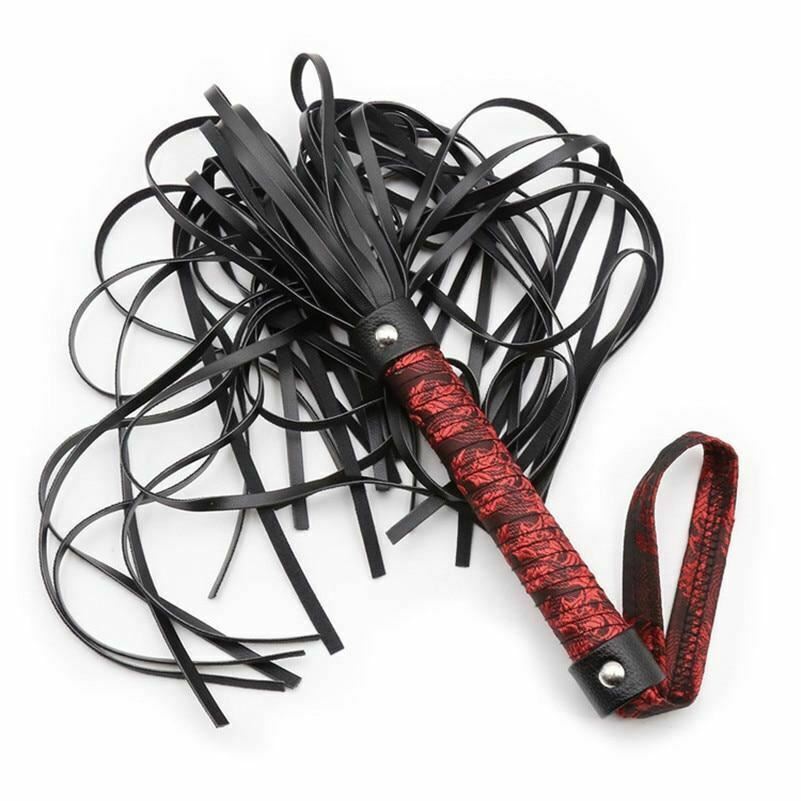 Beginners Black Flogger Slap Tickle Sex Whip Impact Play Fetish Floggers