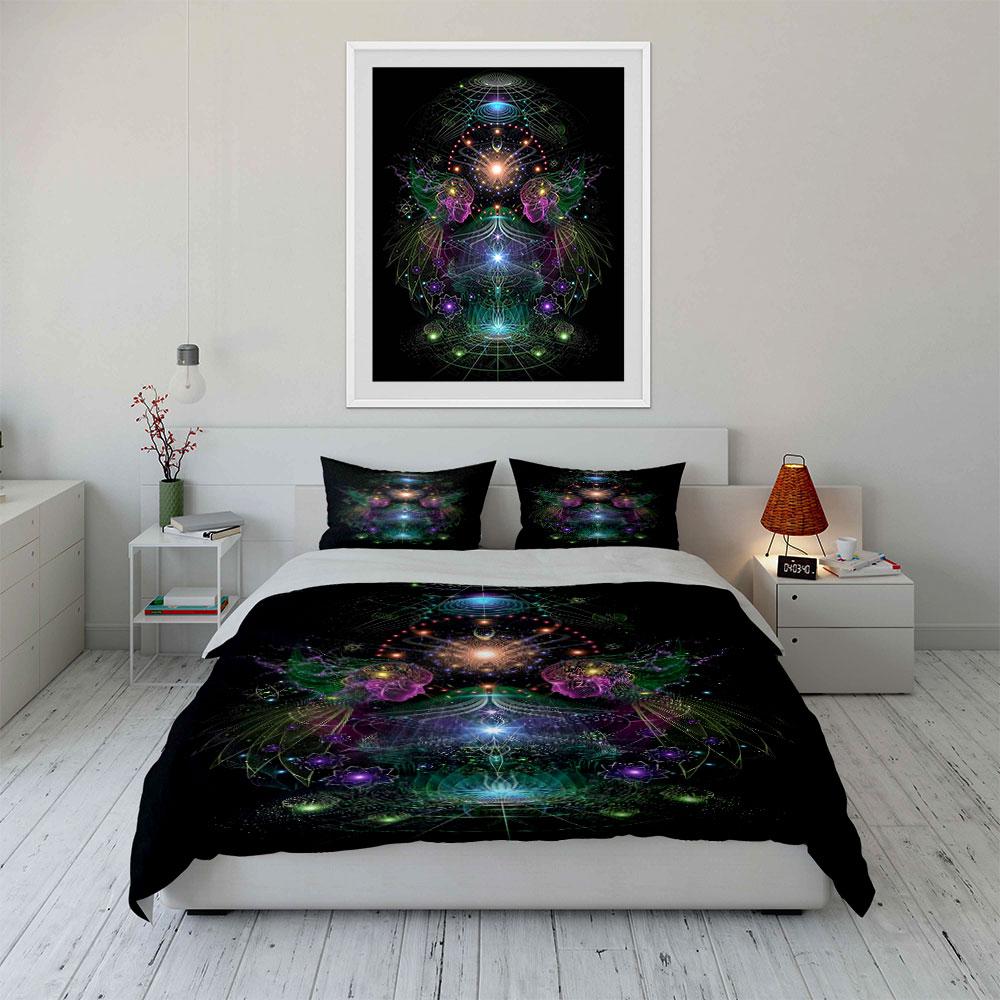 Colorful abstract cosmic design. Bedding sets Duvet cover sets Duvet covers Pillowcases(1 * Duvet Cover 2 * Pillowcases without duvet insert)