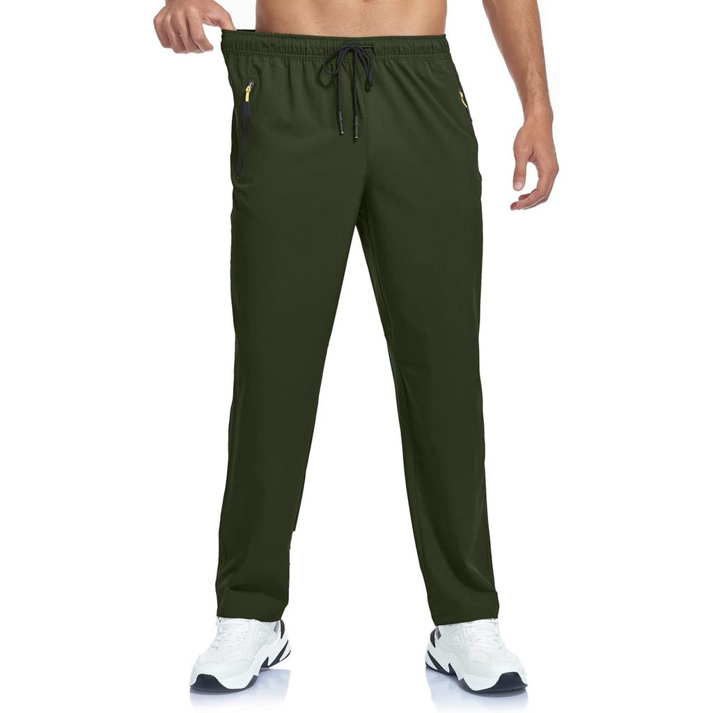 Men's -Color Quick-Dry Pants Outdoor Casual Straight-Leg Loose-Fit Fitness Hiking Camping Pants