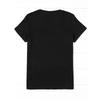 European Size Women'S Black Shiny Red Rose Print T-Shirt - Casual Short Sleeve Round Neck Top with Sparkling Floral Design, Valentine'S Day Outfits