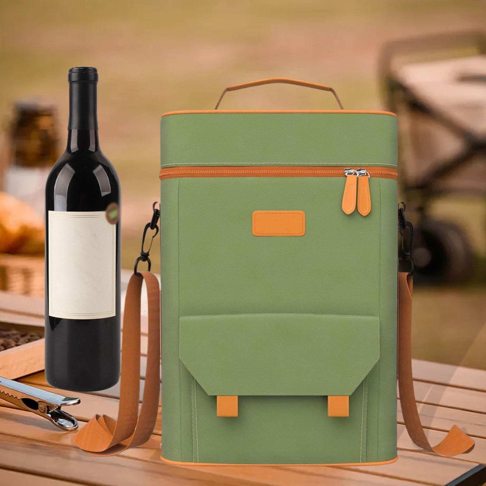 

Сумка для вина с мягкой подкладкой, удобное хранение бутылок, верхняя ручка для ужина, ресторана, вечеринки