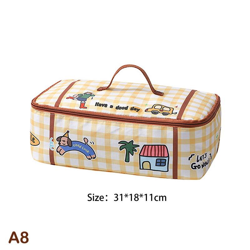 Cute Zippered Travel Storage Bag Large Capacity Waterproof For Clothes, Underwear, Suitcases Clothing Classification Storage Bag