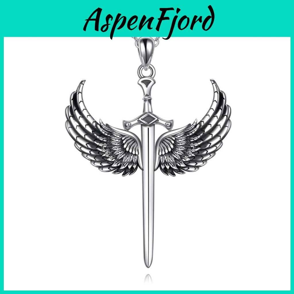 Punk Cross Wings Pendant Necklace With Geometric Alloy Chain For Men And Women