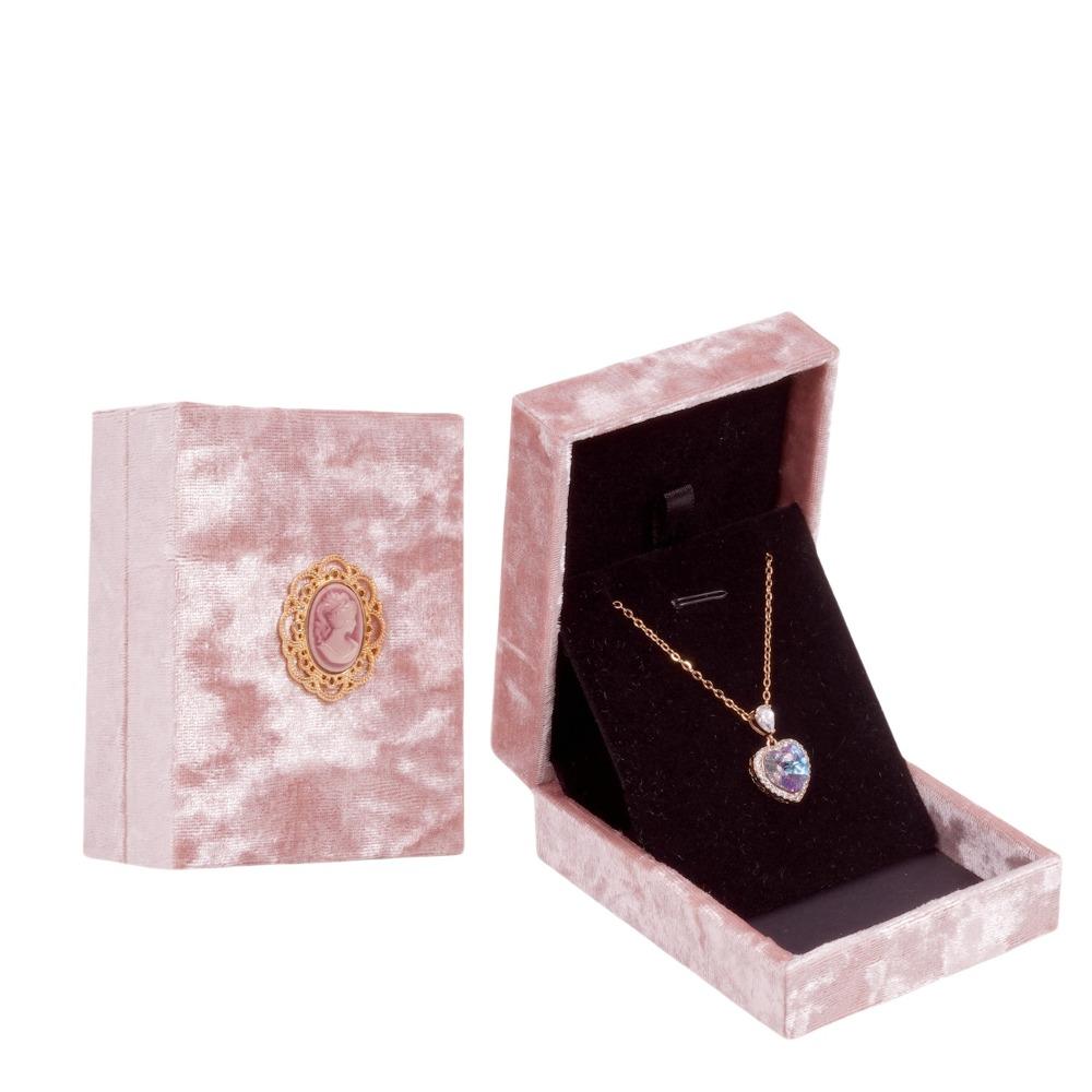 Vintage Velvet Jewelry Box Rhinestone Necklace Bracelet Case  Ring/necklace/bracelet Storage