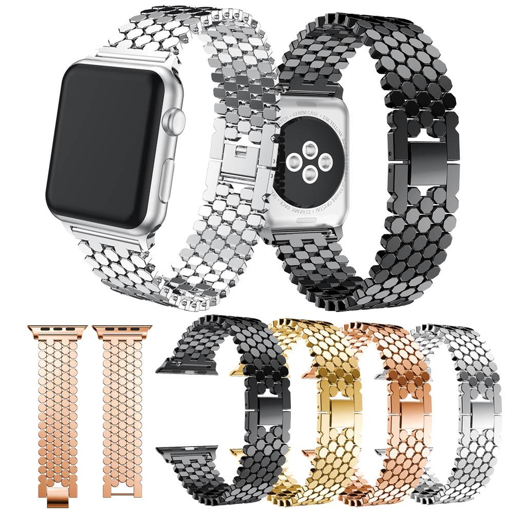 Metal Strap for Apple Watch Ultra 10 9 8 7 6 5 Se Watchband for Iwatch 49mm 45mm 46mm 42mm 41mm Hexagon Replacement Band