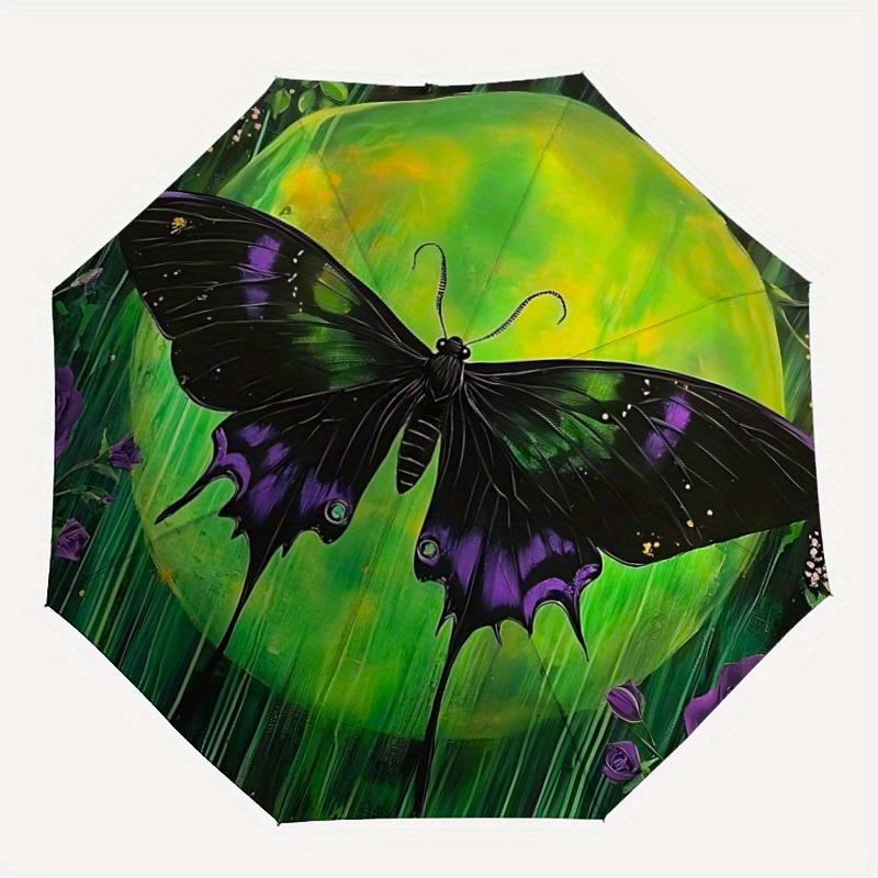 

1pc Butterfly Moonlight Automatic Open/close Folding Umbrella, Compact Portable Travel Umbrella, Durable Construction yy250809090