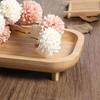 Piedini Mini Tavola in Ottone e Legno 4 Pezzi Riser Antiscivolo per Scatola Gioielli Vassoio Espositore Piccoli Mobili Uso Artigianato Fai da Te