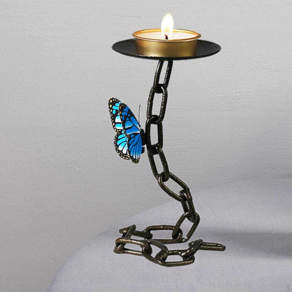 Chain Candle Holder for Home Use, Iron Stand Table Decor Living Room