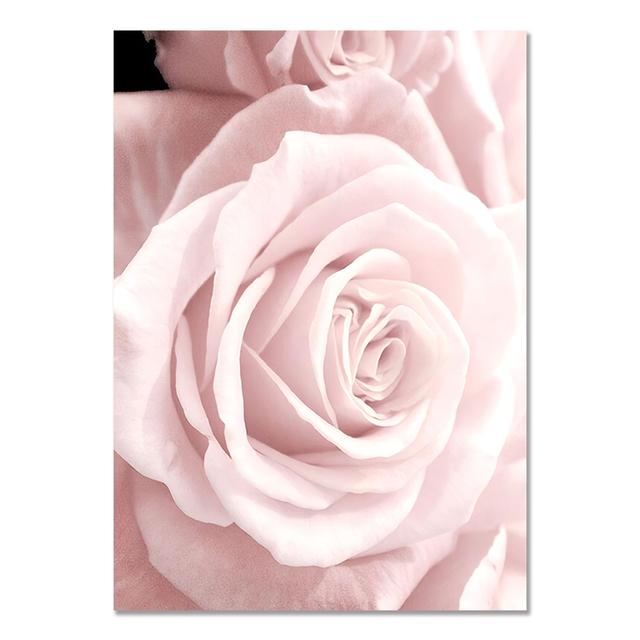 Pink Flower Blooming Rose Peony Nature Plant Nordic Posters and Prints Wall Art Canvas Painting Pictures for Home Design Bedroom