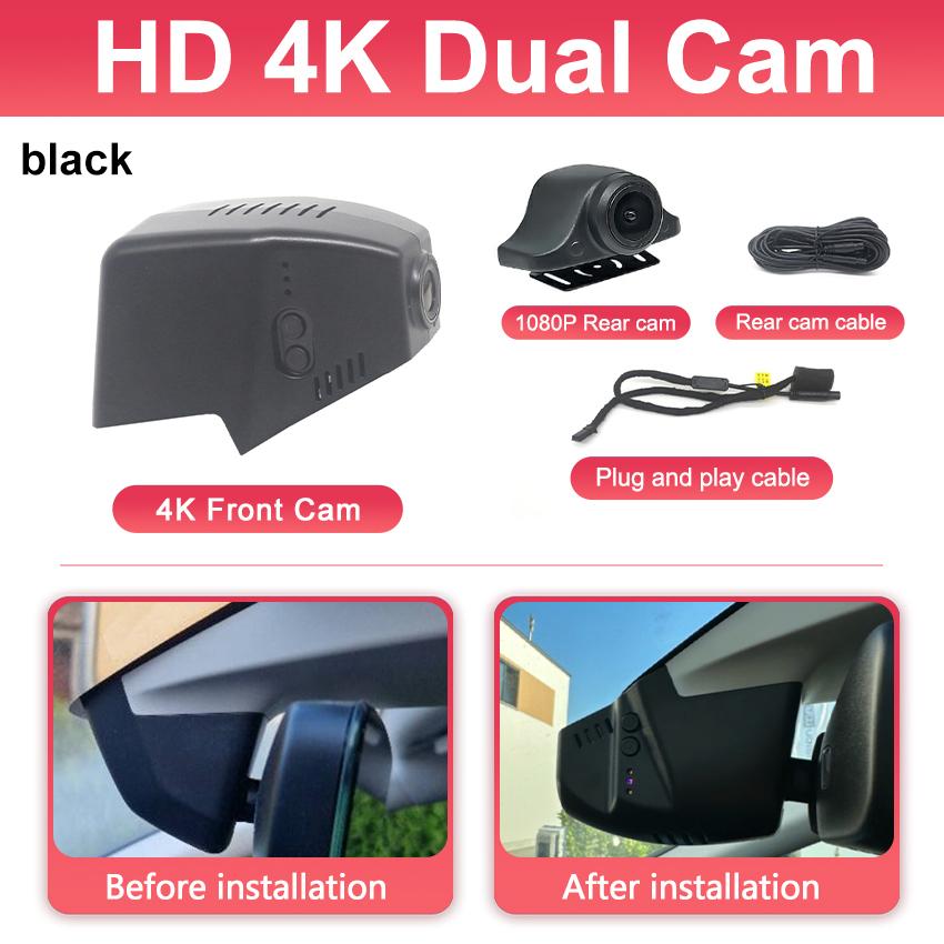 Plug and Play Dashcam 4K 2160P 77mm for Volkswagen VW Passat B8 CC Allspace Atlas Golf Arteon Sharan Magotan Dash Cam Car DVR