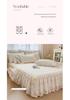 Korean Princess Crinkled Quilted Lace Bed Skirt: Thick Non-slip Mattress Protector