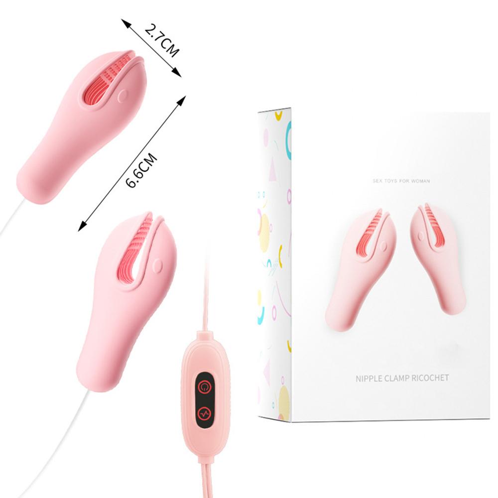 10 Modes Electric Nipple Clamp Breast Massage Vibrator Enhancer Bondage Adult Stimulator Sex Toys For Women Couples Female 18+