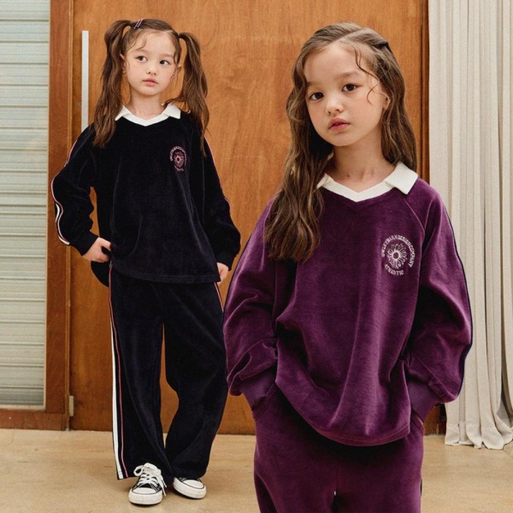 

Костюм велюровый с кантом Olivan, топ и низ, 2 цвета blacks/160