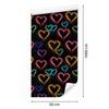 Neon Glitter Hearts Wallpaper Black, Burgundy and Ochre 50x1000