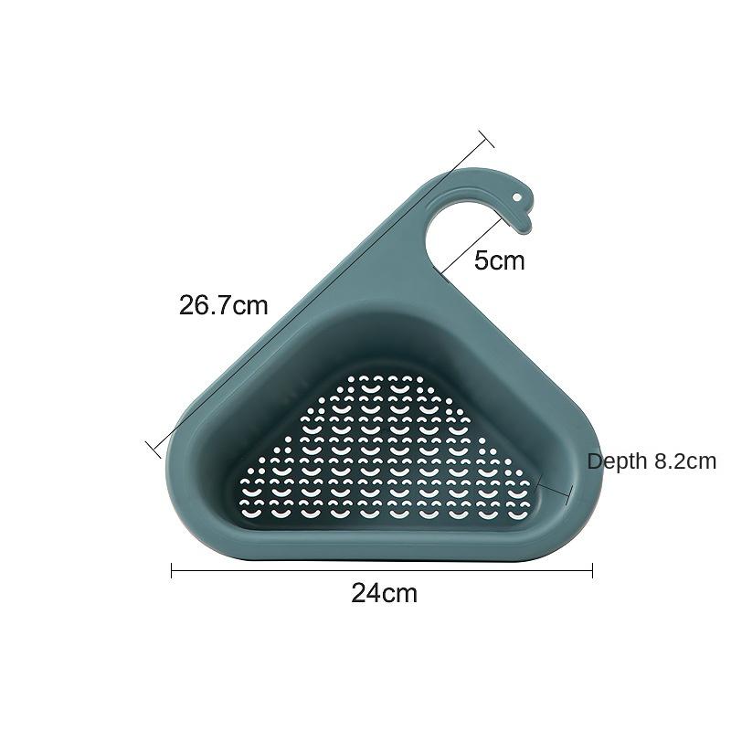 

Kitchen Sink Drain Strainer Basket Leftover Garbage Filter Swan Shape Hanging Vegetable Washing Drainer Triangular Storage Rack