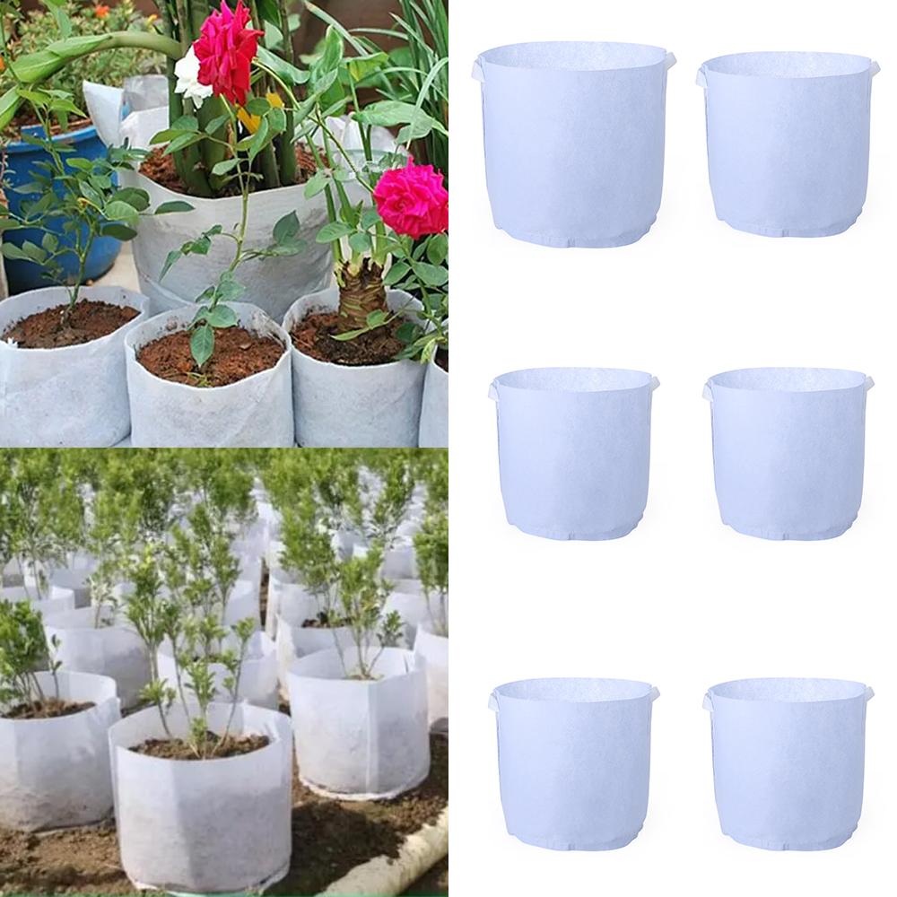 Eco-friendly Planters Supplies Thickening Plant Pouch Grow Bag Round Fabric Pots Root Container