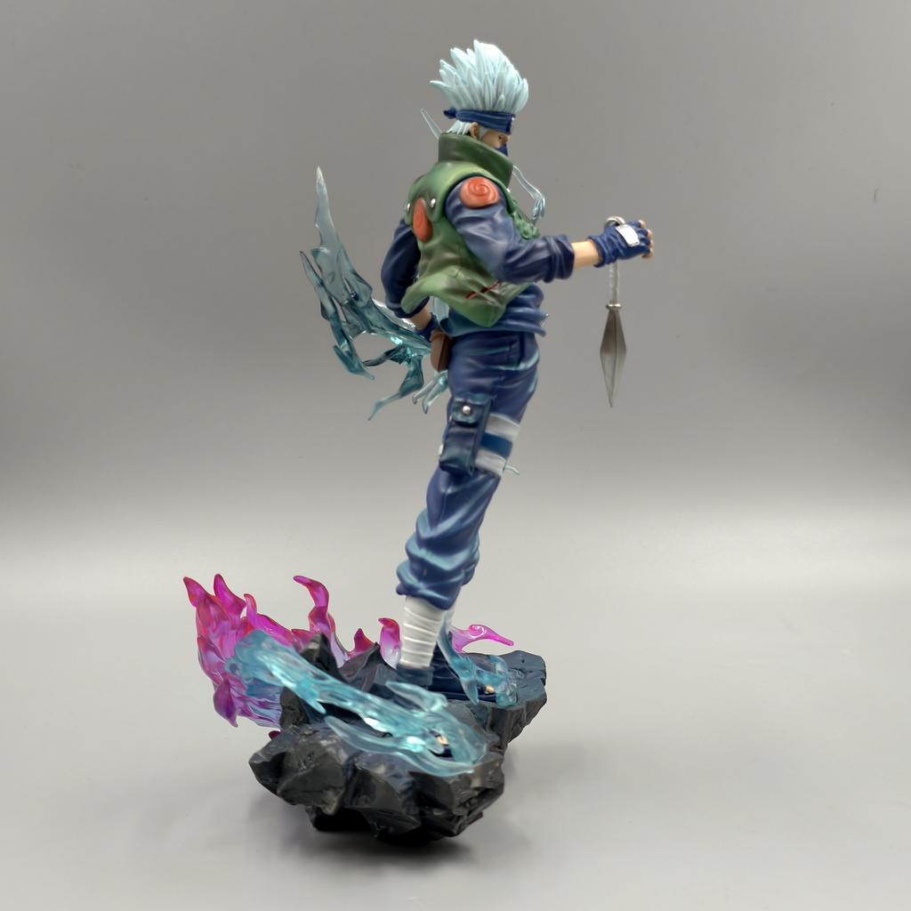 24cm 9.4 inch Anime Hatake Kakashi Action Figures Pvc Statue Desktop Ornamen Set Statue Model Ornament Room Desk Toys
