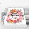 Best Nonna Ever Funny Grandma Mother Blankets Lightweight Fleece Sofa Throw Blanket for Home Bedroom Throws Bedspread Quilt