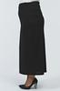 Stil Femei Fusta Marime Mari Talie Elastica Fusta Marime Plus Captusita Tesatura Tricotata Otel Negru