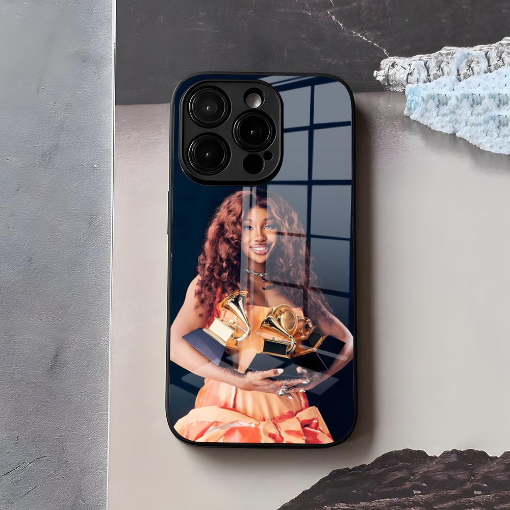Singer SZA Lana Phone Case For IPhone 17 Air 16 E Pro Max 15 14 13 Mini 12 Pro 11 Max Plus Black Glass Cover
