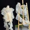 Neuer 20 cm breiter Spitzen-Organza-Stoff einfarbig plissierte Form Falten gekräuselte Kanten DIY Dekorationsmaterial Rüschen Nähstoff