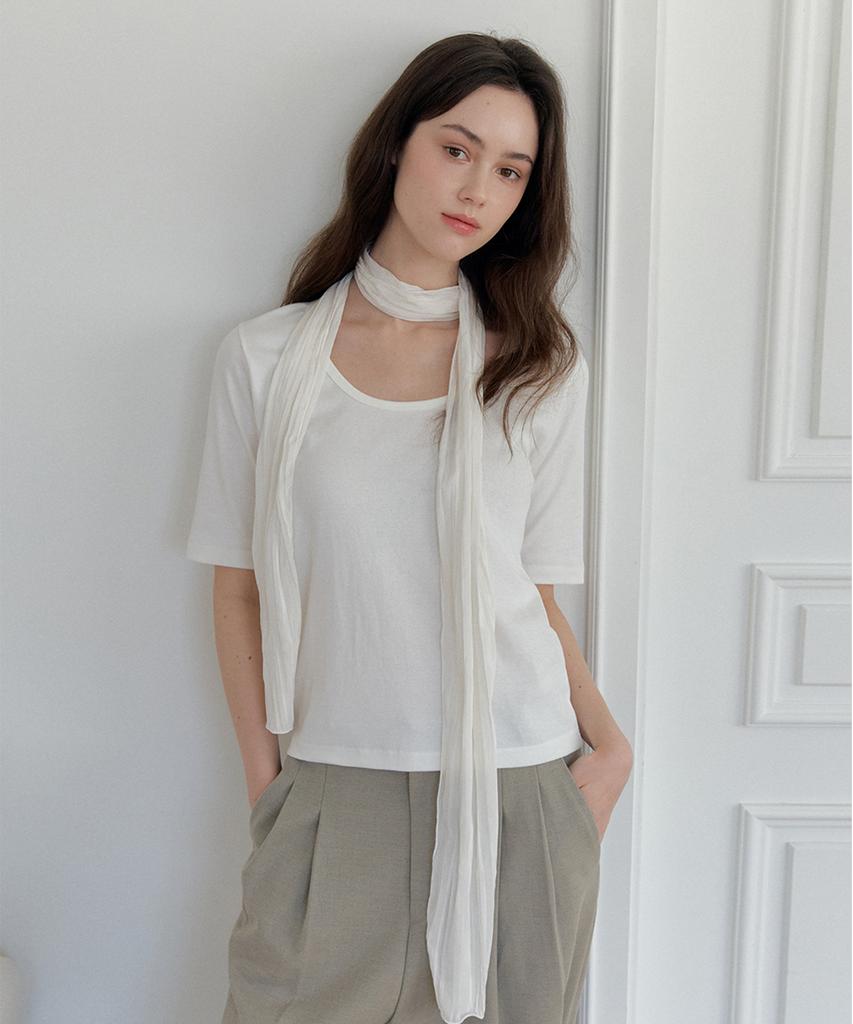 Meojiaenminggeul Layered Petit Scarf T-Set (Ivory)