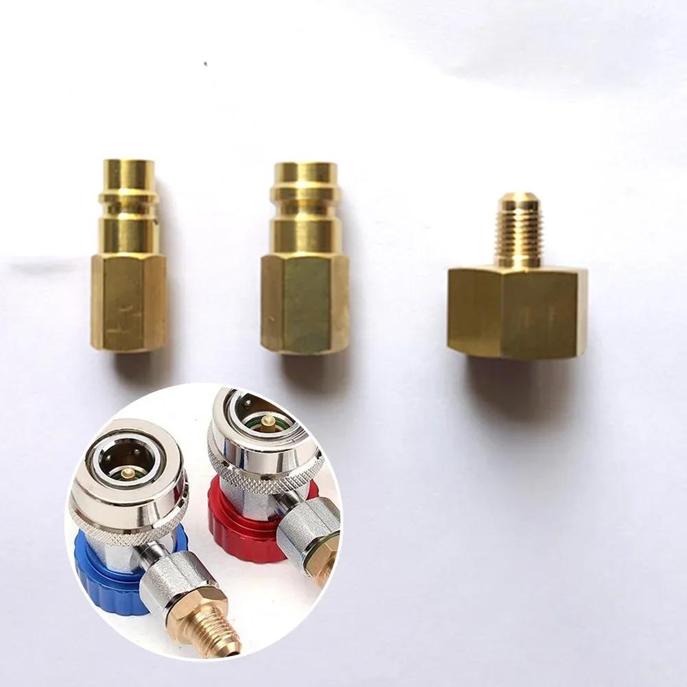 Professional Air Conditioning Adapter Set For R134A 14 SAE Thread W21 8 To 14'' SAE Upgrade Your Cooling System