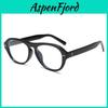 Black Frame Elliptical Blue Light Blocking Glasses For Students And Office Use