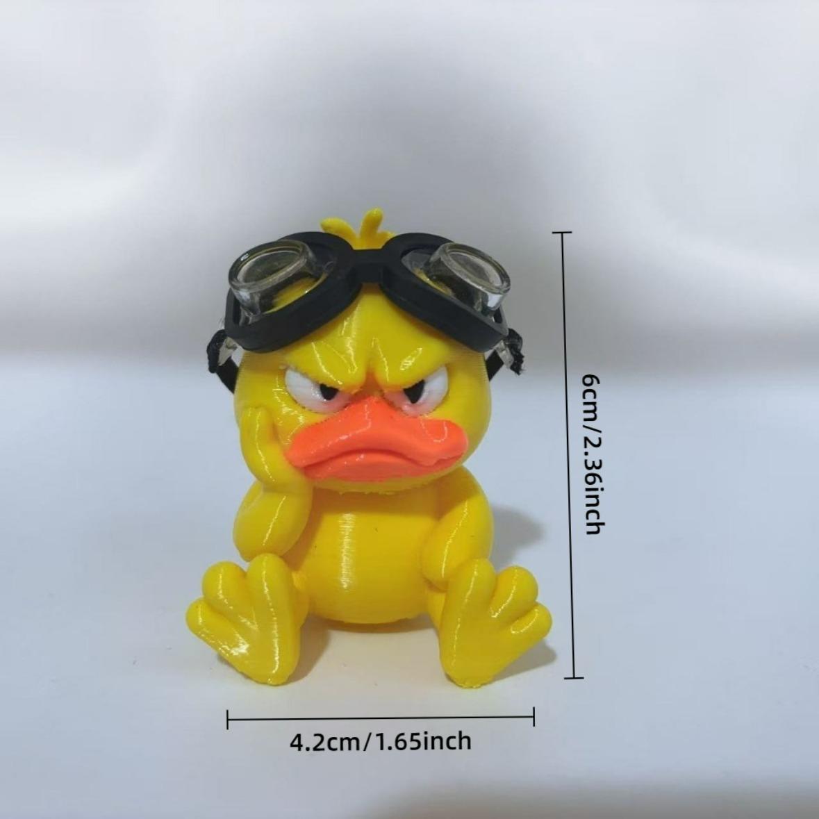 

A Lively Chest Hugging Duck Ornament with Swimming Goggles, Suitable for Multiple Scenes As Decoration and Party Gifts