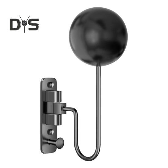 Wall Mount Motorcycle Helmet Rack 180 Degrees Rotation Heavy Duty Motorbike Bicycle Sports Helmet Display Holder Storage Hanger Stand