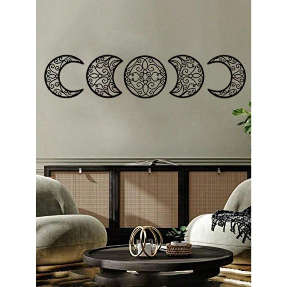 Crescent Moon Wall Art Set Rustproof Islamic Metal Wall Hangings