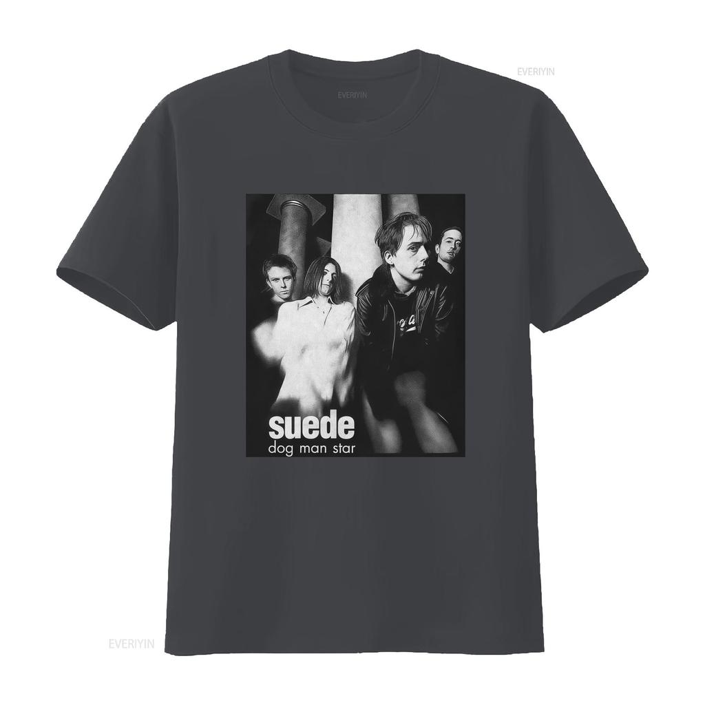 Vintage 80s 90s Suede Band Britpop Dog Man Star T Shirt vintage Washed Breathable Unisex fashion graphic Versatile homme