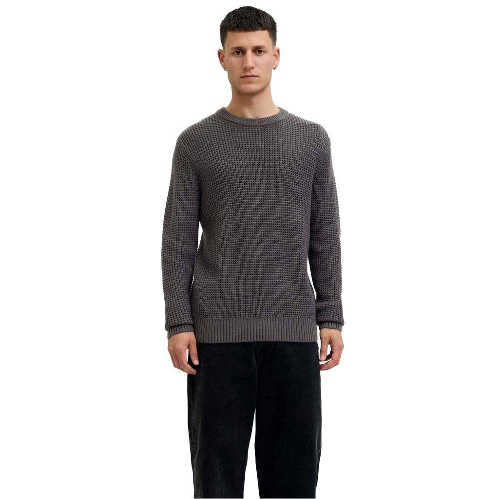 Jack And Jones Mens Textured Long-Sleeved Jumper