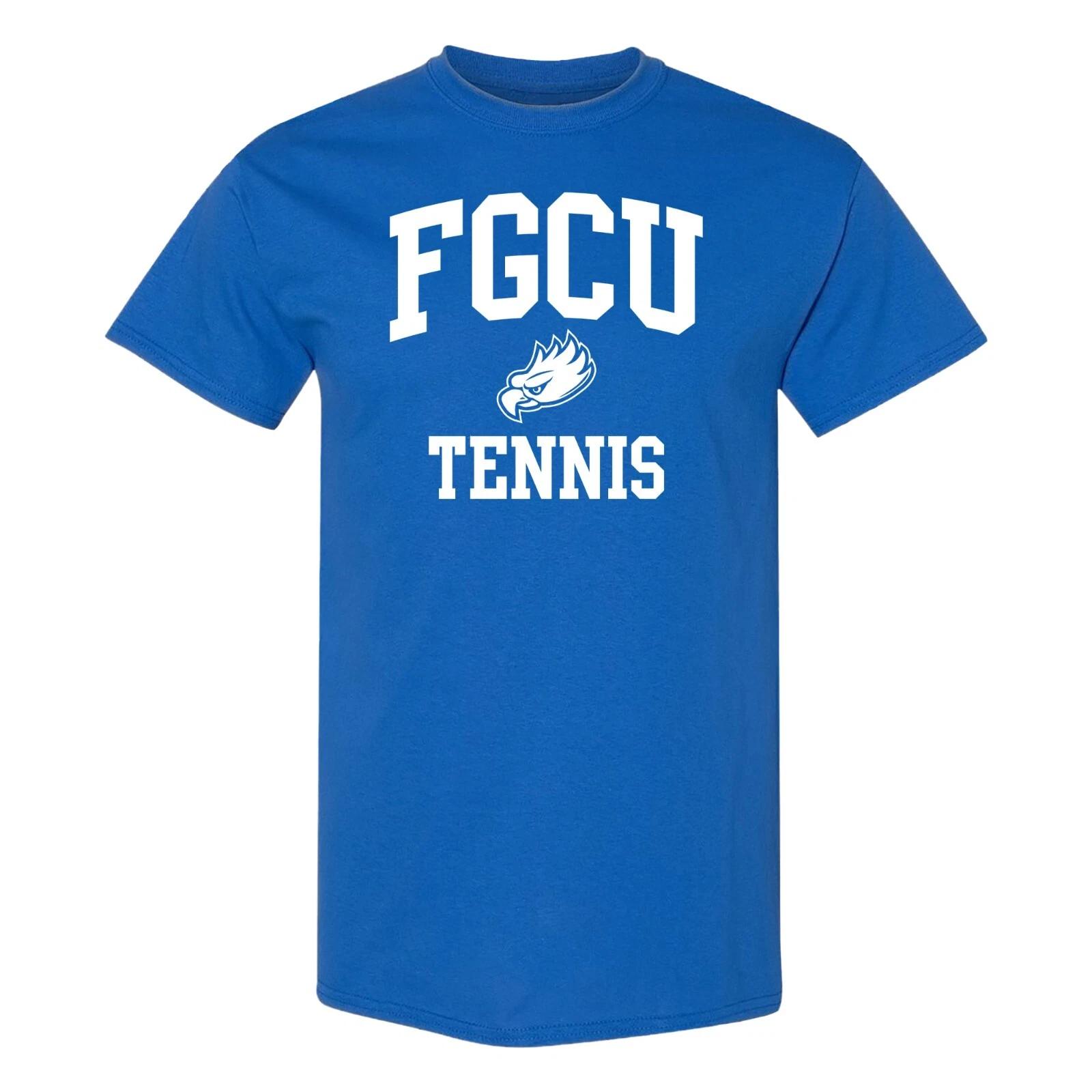 FGCU Eagles Arch Logo Tennis - Sports Team Short Sleeve T-Shirt - Royal XL