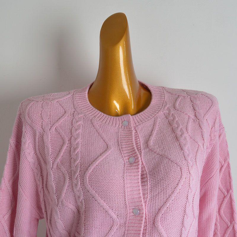 Export Tail Single Pure Color Round Neck Single Breasted Knitting Cardigan Women's Clothes Spring & Fall Slim-Fit Short Long Sleeve Coat Top