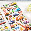 6Sheets 3D Bubble Sticker Car Truck Dinosaurs Marine Animals Cartoon Decals WaterproofKids Funny Educational Decals Toys