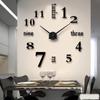2D/3D Large Wall Clock Reloj De Pared DIY Quartz Watch Acrylic Mirror Stickers Horloge Murale Home Decor Clocks Modern Design