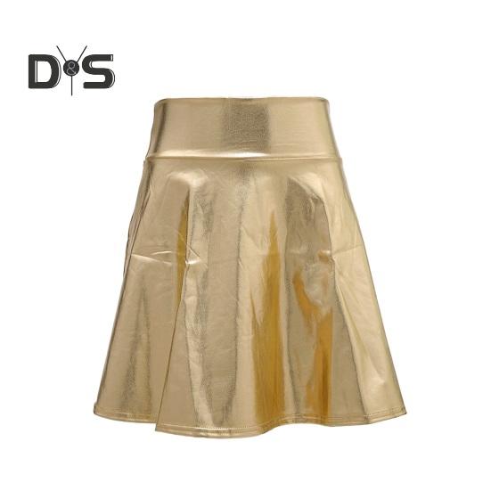 Женская клубная юбка с глянцевой поверхностью из искусственной кожи — фото 13