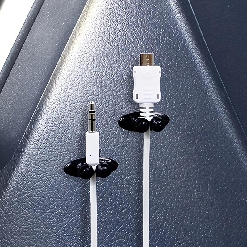 4PCS Car charging data cable clamp, cable buckle, office network cable stabilizer, car cable clamp