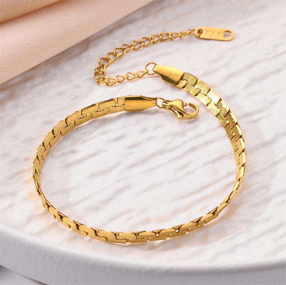 Korean Titanium Steel Four-Leaf Clover Bracelet - Women's Fashion, Versatile & Non-Fading Jewelry